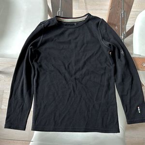 Kid’s Smartwool Merino Wool Base Layer Top - Size Small - Black
